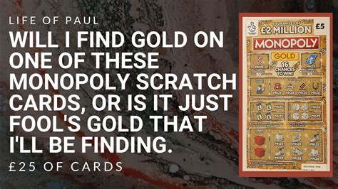 monopoly gold scratchcard|New £5 lottery scratch cards. Reviewed are 12 Lotto Scratch.